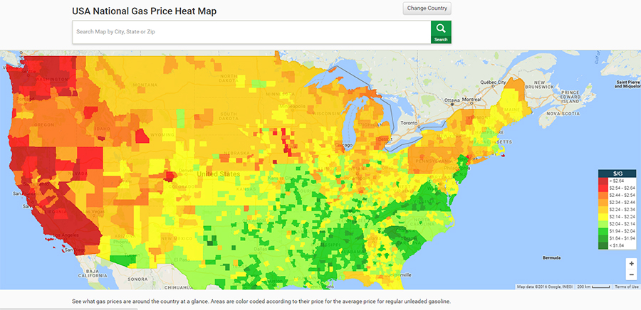 gas price heat map