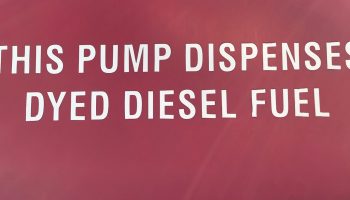 dyed diesel at the pump