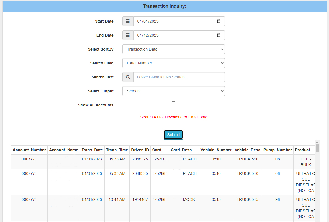 transaction-inquiry-report